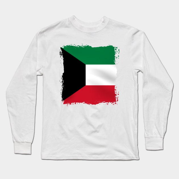 Kuwait Artwork Long Sleeve T-Shirt by SASTRAVILA